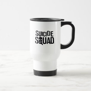 Mug De Voyage Équipe de suicide   Logo blanc