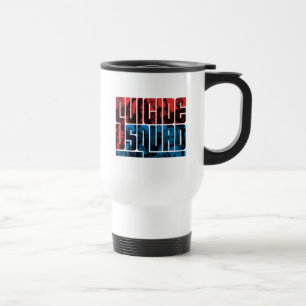 Mug De Voyage Équipe de suicide   Logo rouge et bleu