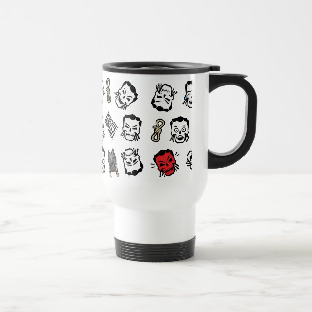 Mug De Voyage Équipe de suicide | Slipknot Emoji Motif (Droite)