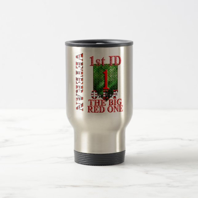 Mug De Voyage ęr Rouge un OEF de Division d'infanterie grand (Centre)