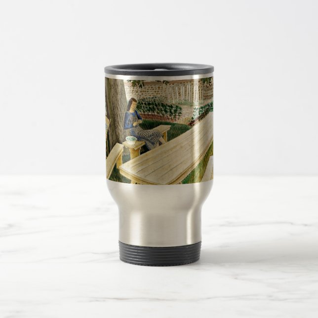 Mug De Voyage Eric Ravilious, Deux femmes dans un jardin, (Centre)