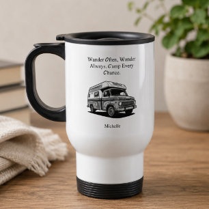 Mug De Voyage Errer souvent, s'émerveiller toujours, camper à ch