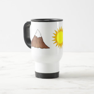 Mug De Voyage Escalade de montagne Camping Sun Woods Pine Tree