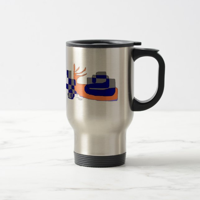 Mug De Voyage escargot bleu (Droit)