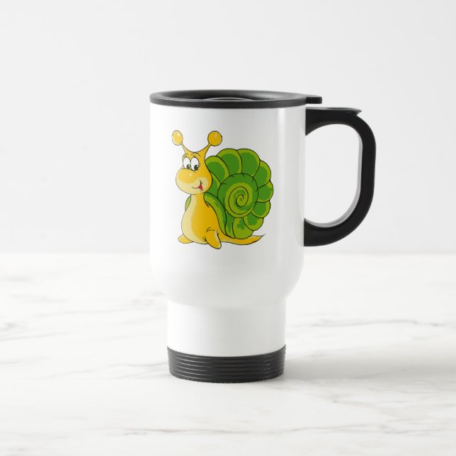 Mug De Voyage Escargot de sourire doux (Droite)