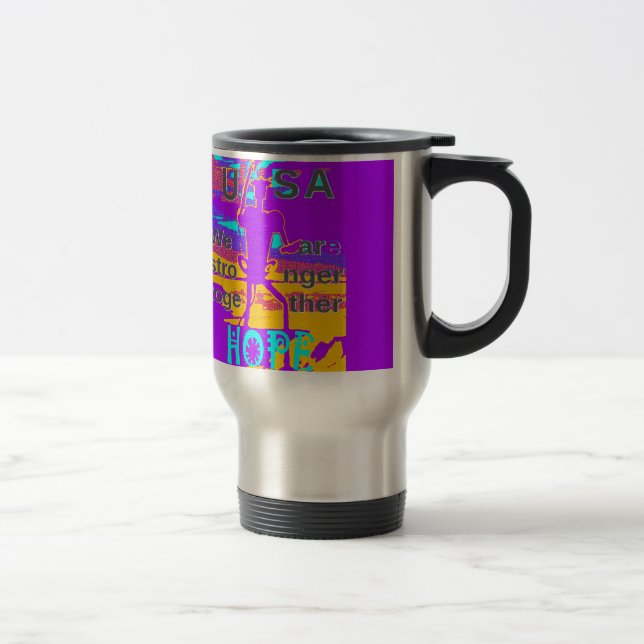 Mug De Voyage Espoir psychédélique aux Etats-Unis : Neon Unity A (Droit)