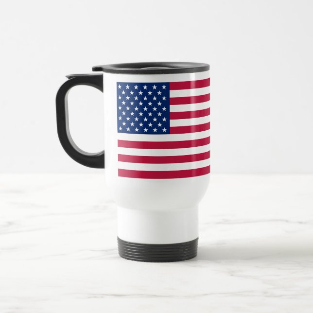 Mug De Voyage États-Unis drapeau national Amérique étoiles rayur (Gauche)