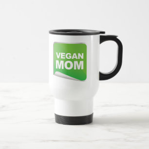 Mug De Voyage Étiquette végétalien de maman
