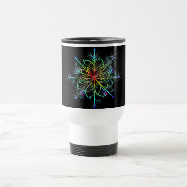Mug De Voyage Étoile de couleur rétro (Centre)