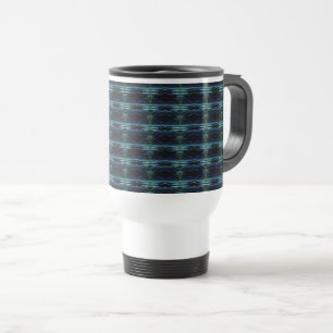 Mug De Voyage Etoiles arc-en-ciel bleu vert, Motif Artdeco