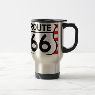 Mug De Voyage Étoiles et rayures de bouclier de l'itinéraire 6