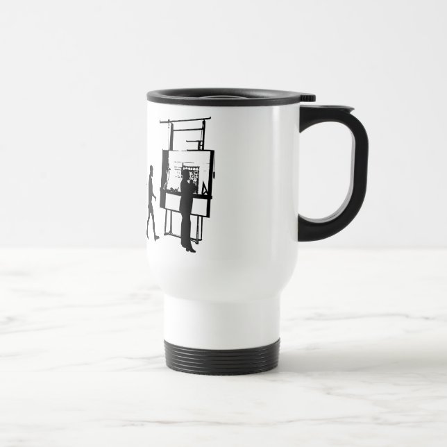 Mug De Voyage Évolution d'architecte de rapporteur (Droite)