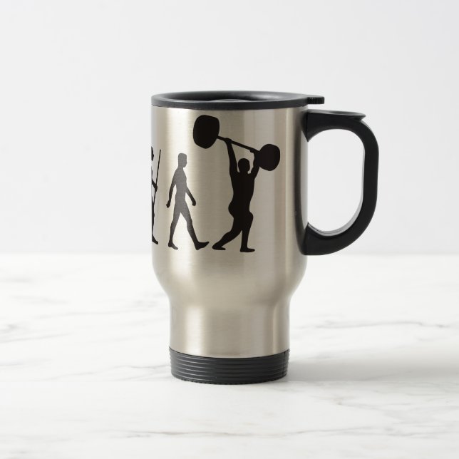 Mug De Voyage Evolution de l'homme - Bodybuilder (Droit)