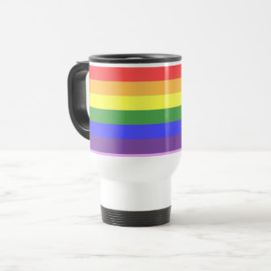 Mug De Voyage Excellente qualité Rainbow Stripe Bright Colors