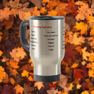Mug De Voyage Exécution d'Alphabet amusant A à Z