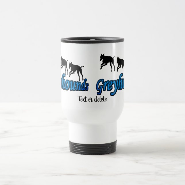Mug De Voyage Exécution de Greyhounds Amoureux des chiens person (Centre)