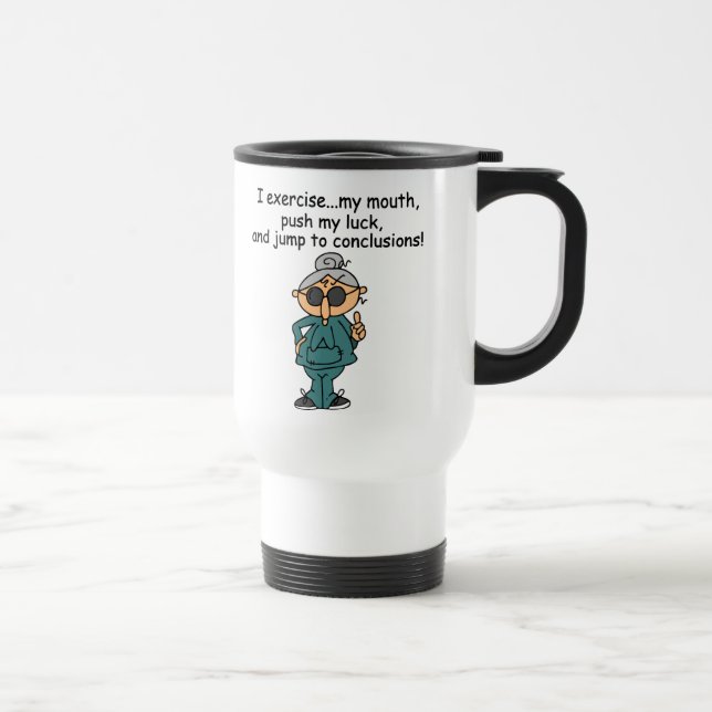 Mug De Voyage Exercice, poussée, humour de saut (Droite)