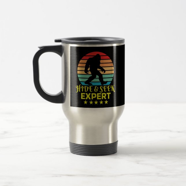 Mug De Voyage Expert Bigfoot Cache-Cache Drôle (Gauche)