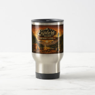 Mug De Voyage Explorez davantage, inquiétez moins – housse de mu