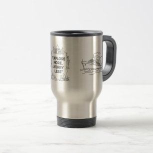 Mug De Voyage Explorez Plus, Inquiétez Moins Tumbler–Aventure Mi