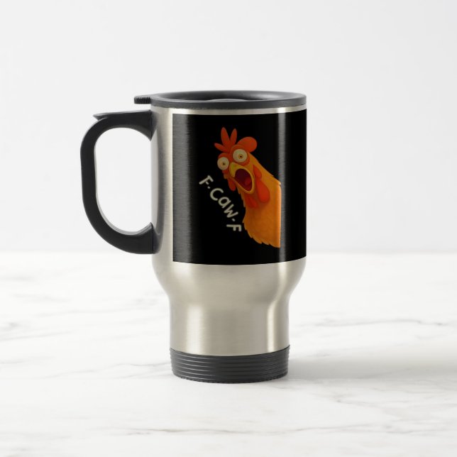 Mug De Voyage F-Caw-F Chicken Retro Classic (Gauche)