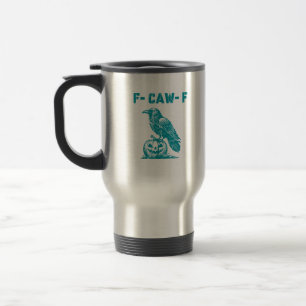 Mug De Voyage F-Caw-F Corbeau Drôle Gothique Corbeau Rétro Class
