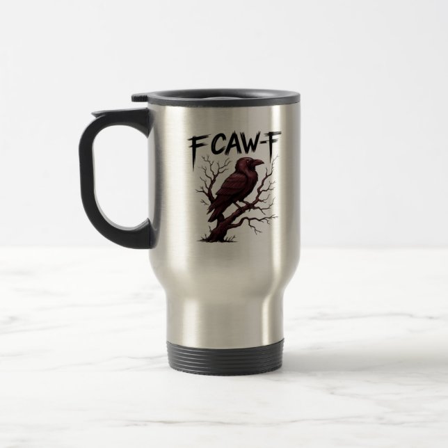 Mug De Voyage F-Caw-F Raven Classique (Gauche)