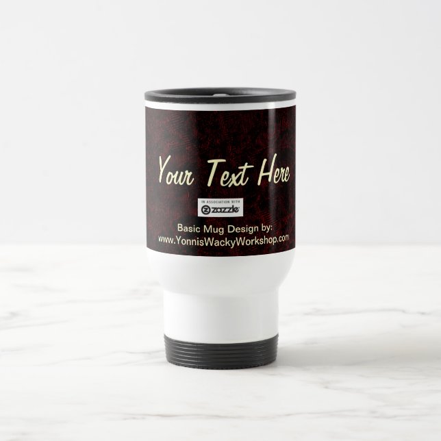 Mug De Voyage Fabric, votre texte ici (Centre)
