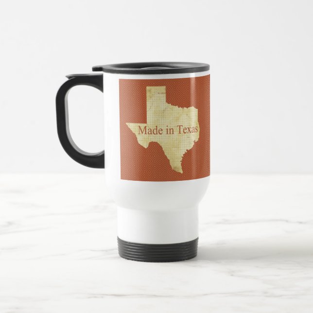 Mug De Voyage Fabriqué au Texas Rouille Voyage / Mug Commuter (Gauche)