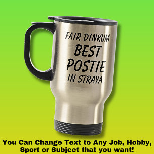 Mug De Voyage Fair Dinkum BEST POSTIE (Postman) en Straya
