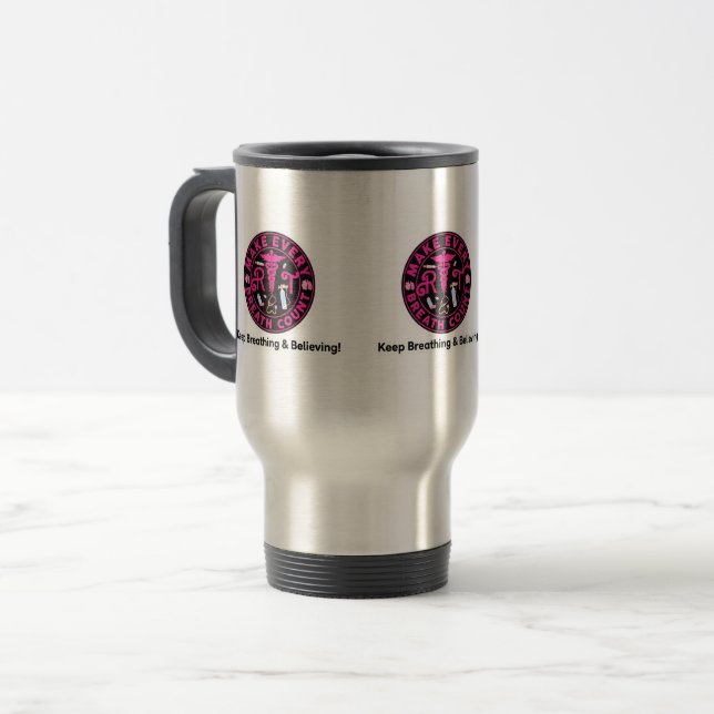 Mug De Voyage Faire compter chaque respiration  (Devant gauche)