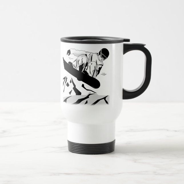 Mug De Voyage Faire du surf des neiges 5 (Droite)