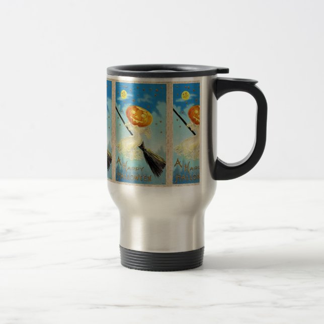Mug De Voyage Falln Happy Halloween sorcière Citrouille (Droit)
