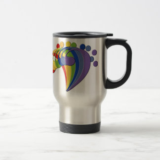 Mug De Voyage Fan d'arc-en-ciel de clef basse