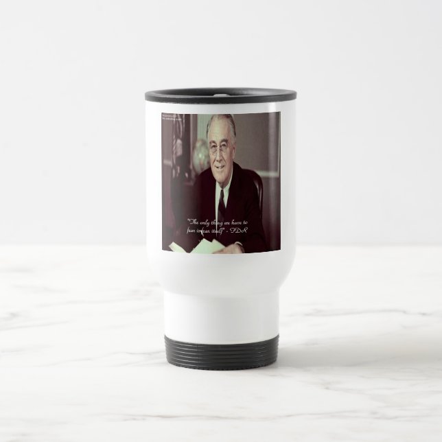 Mug De Voyage FDR & Citation de Rien à craindre (Centre)