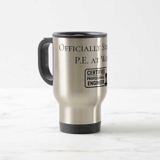Mug De Voyage Félicitations à l'ingénieur agréé (Devant gauche)