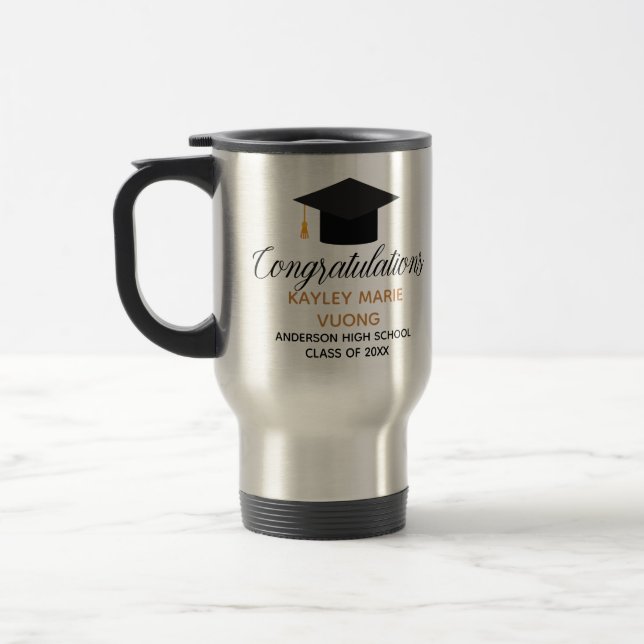 Mug De Voyage Félicitations aux diplômés 2023 sur mesure (Gauche)