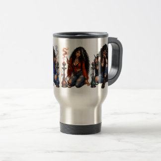 Mug de voyage Femme à narguilé aux yeux verts
