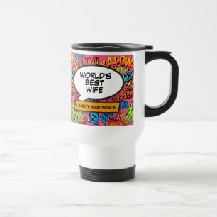 Mug De Voyage Femme Amusante Moderne Rétro Comédie Livre Pop Art