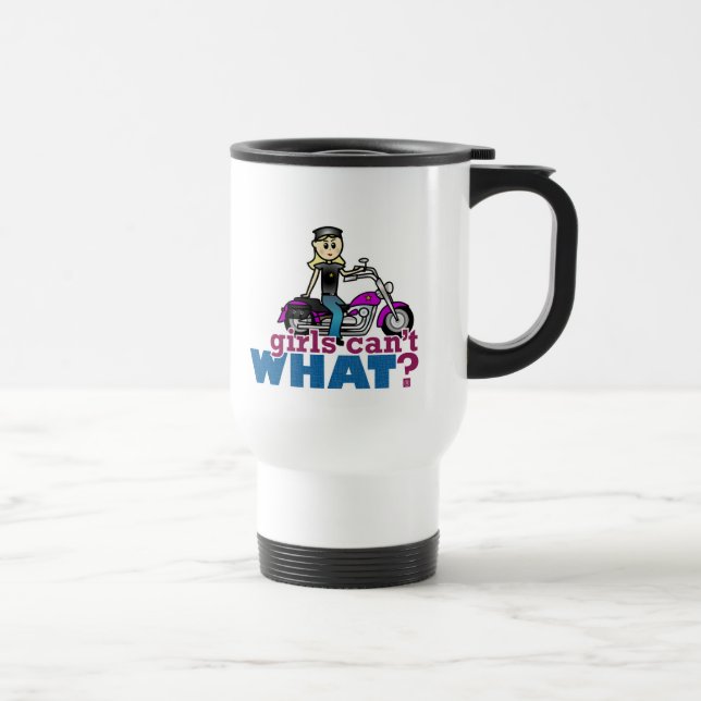 Mug De Voyage Femme de moto (Droite)