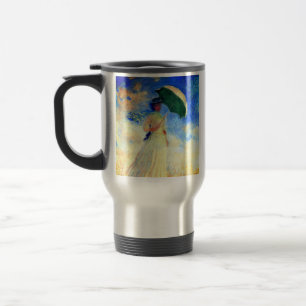 Mug De Voyage Femme Monet avec un parasol face droit