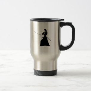 Mug De Voyage Femme Samurai guerrière avec épée
