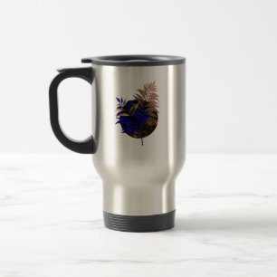Mug De Voyage Ferme bleue sur cercle noir