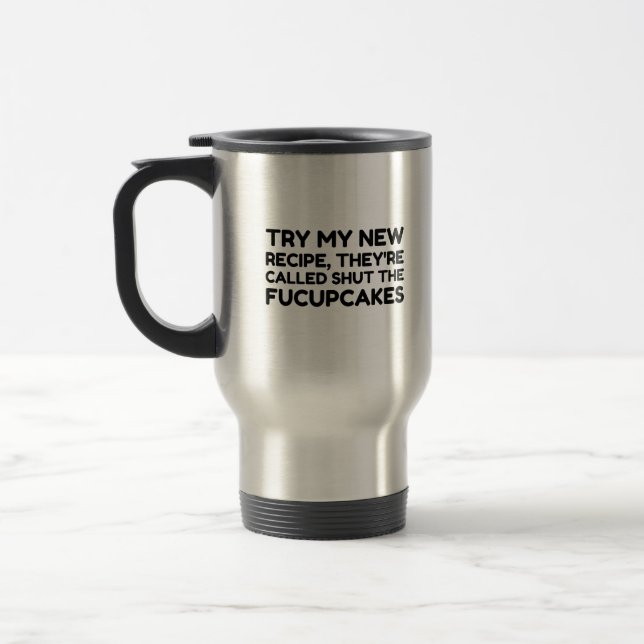 Mug De Voyage Fermez la citation amusante des gâteaux de fumée (Gauche)
