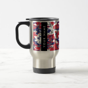 Mug De Voyage Fête de l'Indépendance Camouflage Votre nom Person