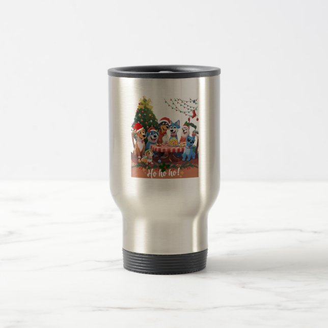 Mug De Voyage Fête de Noël de la famille Bluey (Centre)