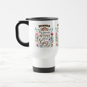 Mug De Voyage Fête des mères GIGI personnalisées Anniversaire No