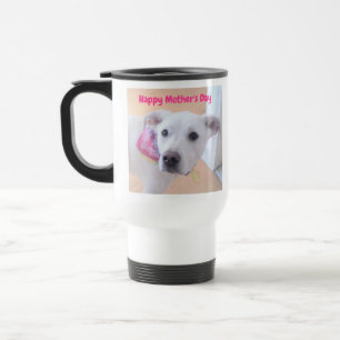 Mug De Voyage Fête des mères mignonne Chien Chien blanc avec vis
