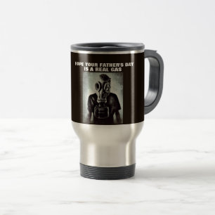 MUG DE VOYAGE FÊTE DES PÈRES GAZ MASQUE VOYAGE CAFÉ MUG