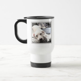 Mug De Voyage Fête des pères mignonne Chien coquelicot près de P
